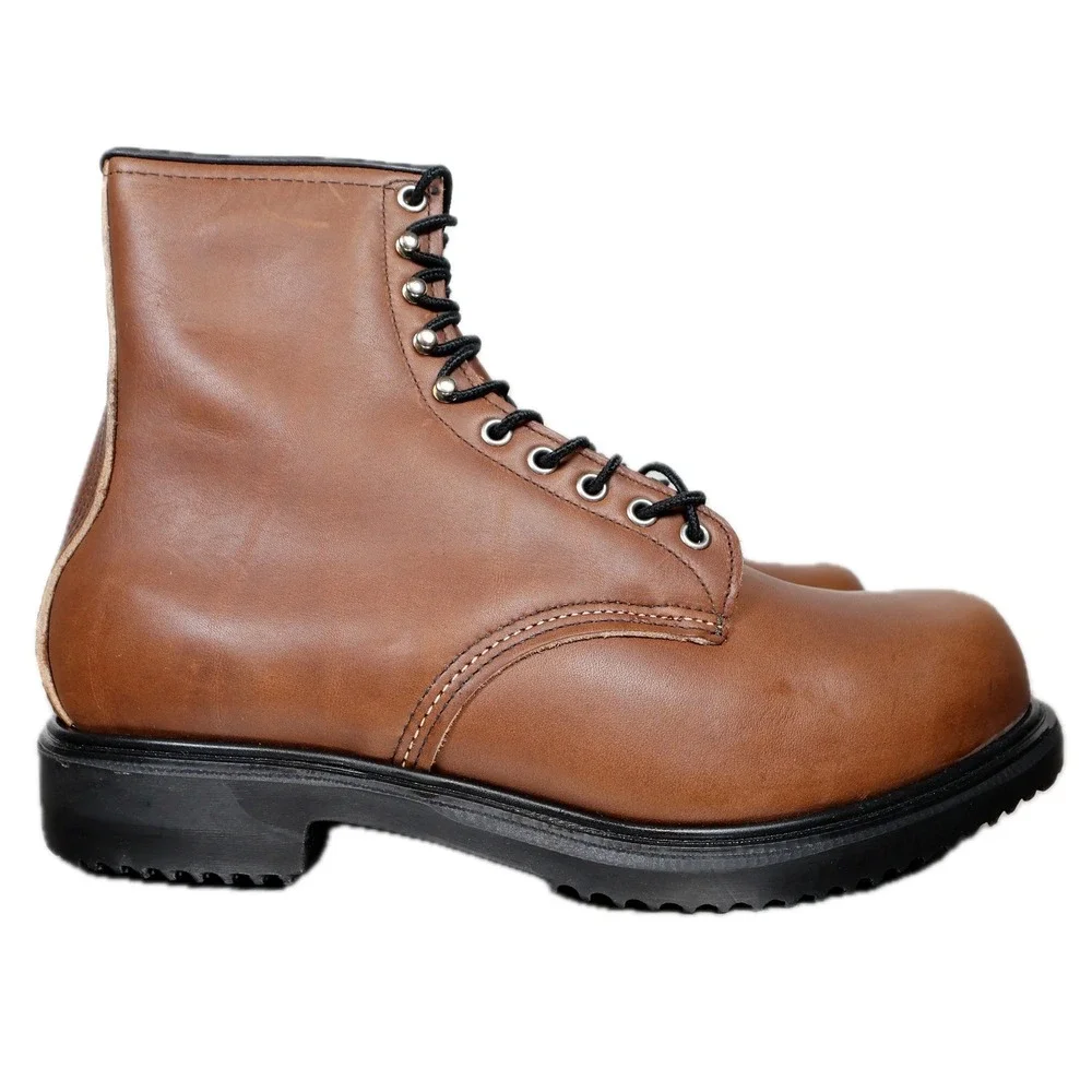 Red Wing Work Boots Mens 12 Brown Leather Insulated Lace Up Made In USA 1212